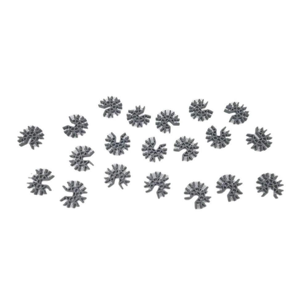 K'nex 20 Rare Gray 7-way Slotted Connectors Micro Replacement Part Piece #509072